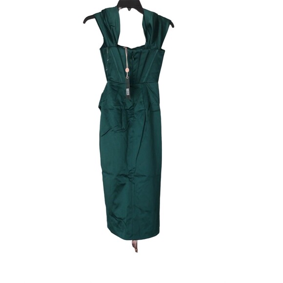 House of CB Loretta Off Shoulder Satin Corset Dress Green Size XS New w/tag  $285